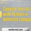Convert Text to Speech with Python in Different Languages