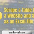 Scrape a Table From a Website and Save it as an Excel File