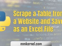 Scrape a Table From a Website and Save it as an Excel File