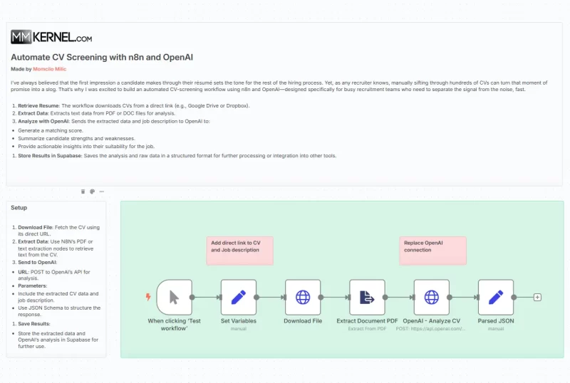 Automate CV Screening with n8n and OpenAI